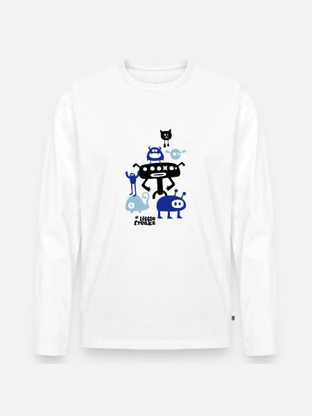 Little Freakz - Men's Premium Organic Long Sleeve Shirt - white