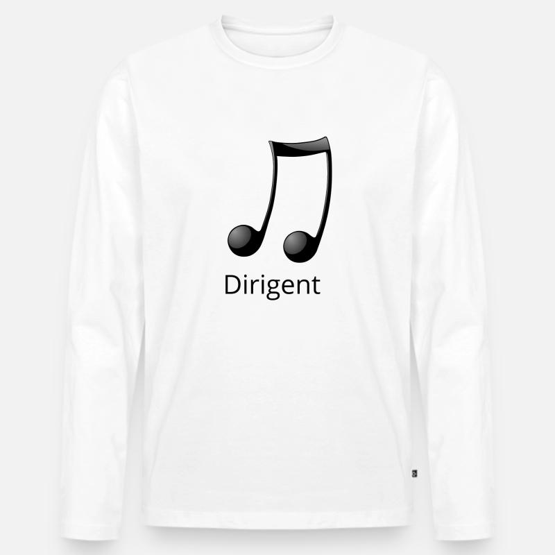 Dirigent - Männer Premium Bio Langarmshirt - Weiß