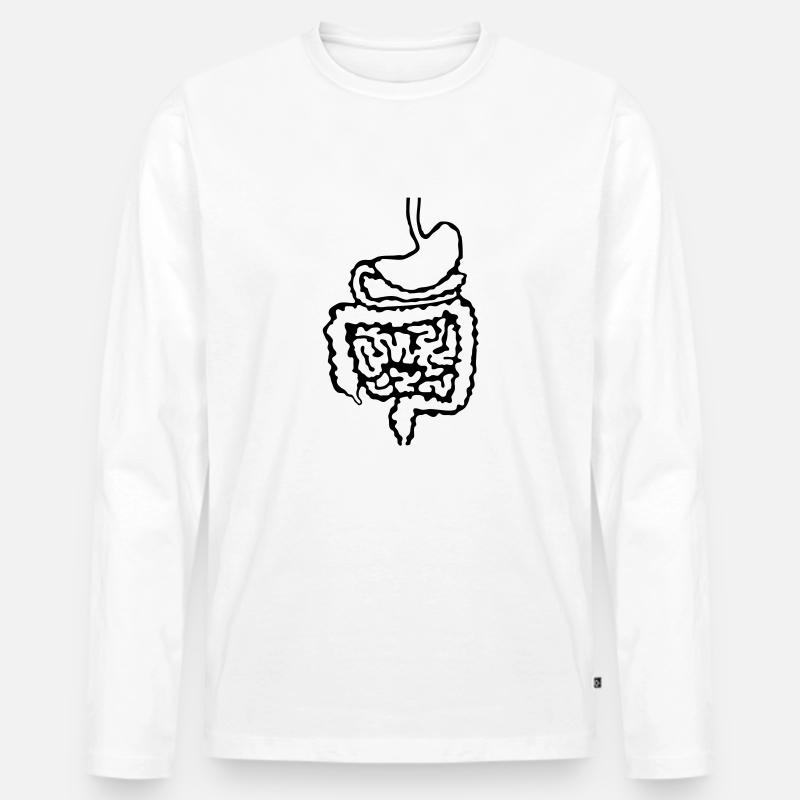 Arzt_Darm_d1 - Männer Premium Bio Langarmshirt - Weiß