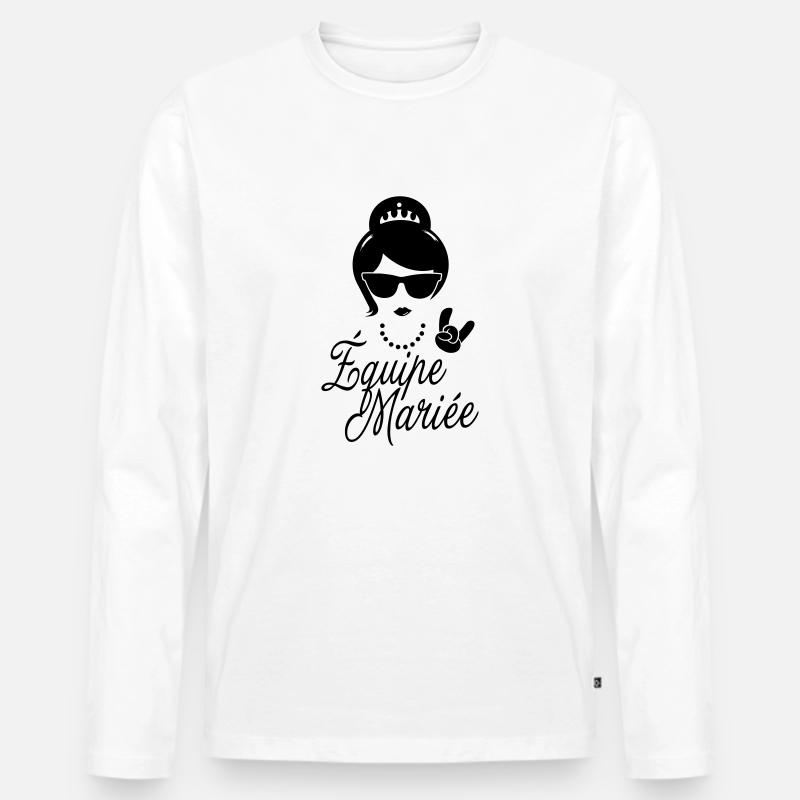Team-Braut Zukunft EVJ Beerdigung Leben - Männer Premium Bio Langarmshirt - Weiß
