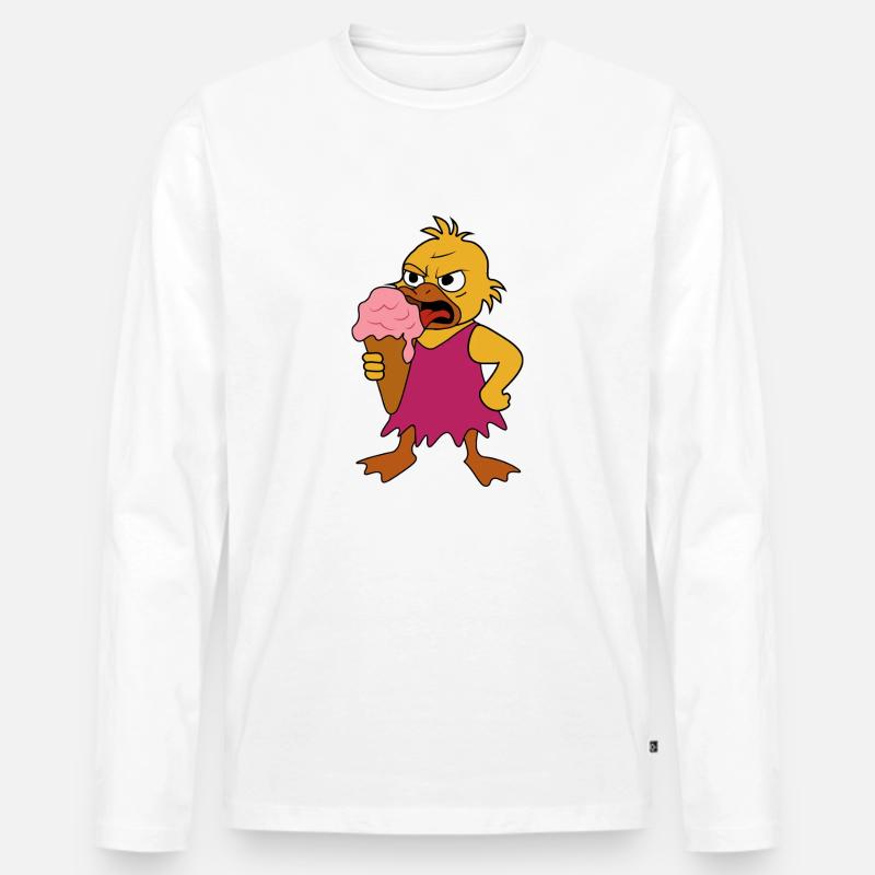 Böse - Männer Premium Bio Langarmshirt - Weiß