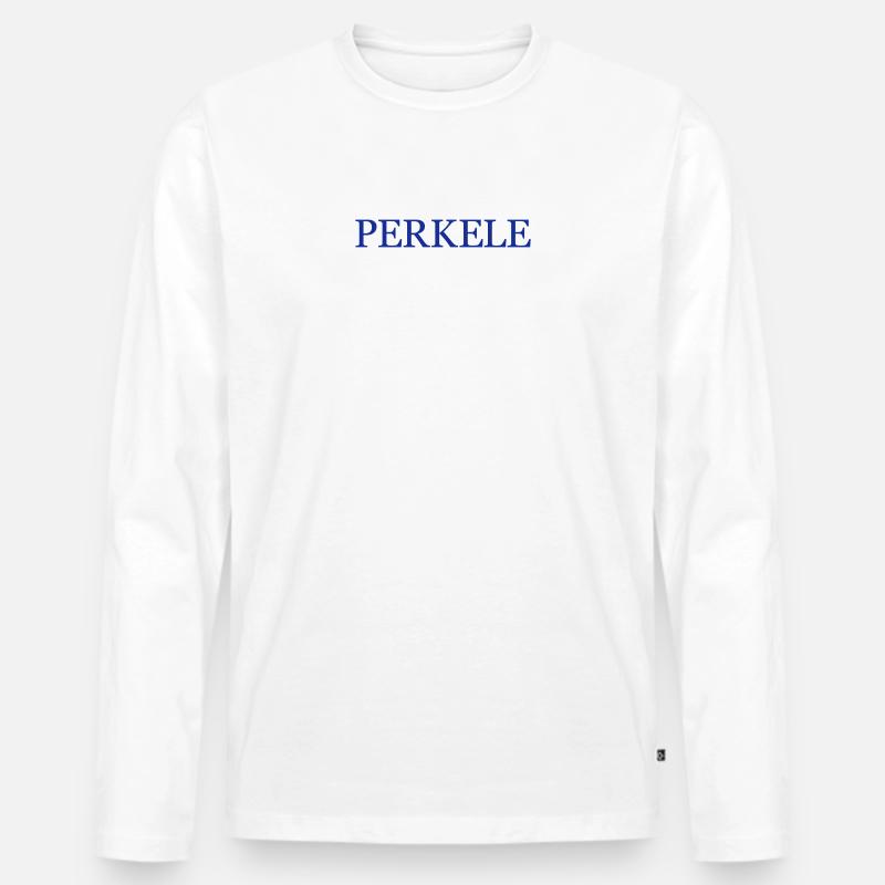Teufel - Männer Premium Bio Langarmshirt - Weiß