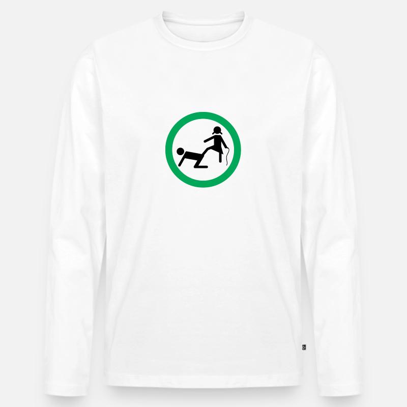 Devot - Männer Premium Bio Langarmshirt - Weiß