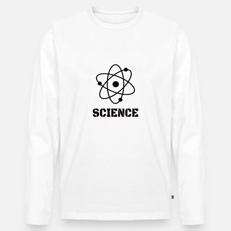Physics: Science Atom - Männer Premium Bio Langarmshirt - Weiß