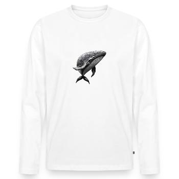 Die Anmut des Wals - Männer Premium Bio Langarmshirt - Weiß - Vorne - Nico (187cm)