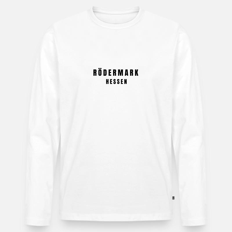 Rödermark⁠ Hessen - Männer Premium Bio Langarmshirt - Weiß