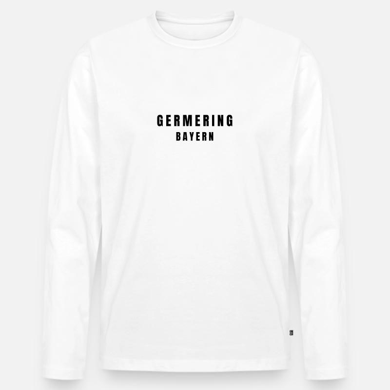 Germering Bayern - Männer Premium Bio Langarmshirt - Weiß