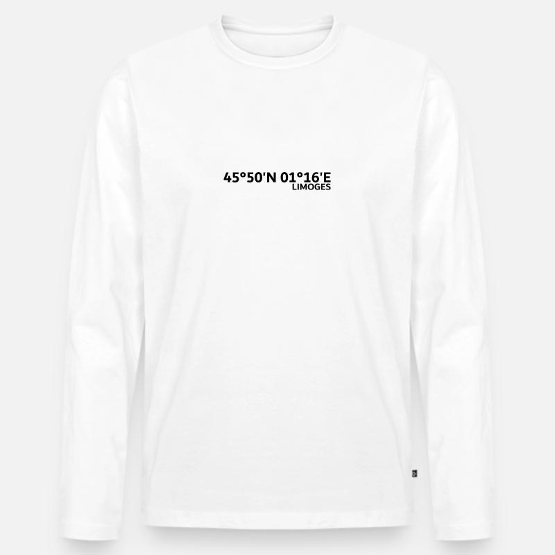 Limoges coordinates - Men's Premium Organic Long Sleeve Shirt - white