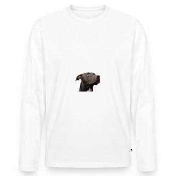 Pit-bull - T-shirt manches longues Premium bio Homme - blanc - Devant - Nico (187cm)