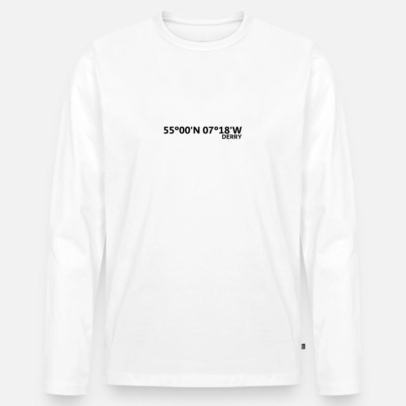 Derry coordinates - Men's Premium Organic Long Sleeve Shirt - white