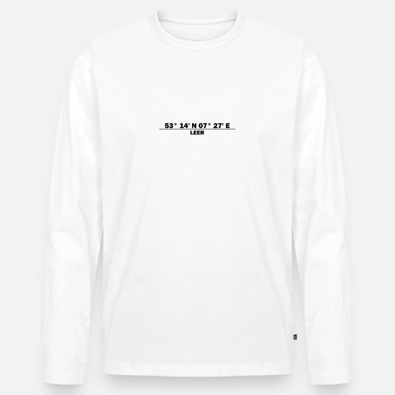 Empty coordinates - Men's Premium Organic Long Sleeve Shirt - white