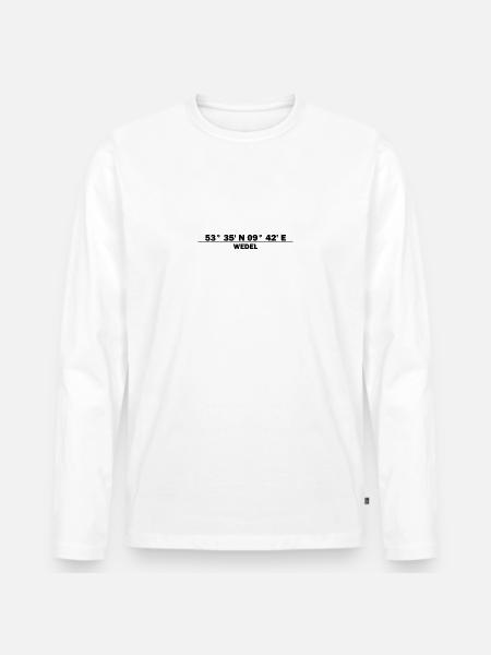Wedel coordinates - Men's Premium Organic Long Sleeve Shirt - white