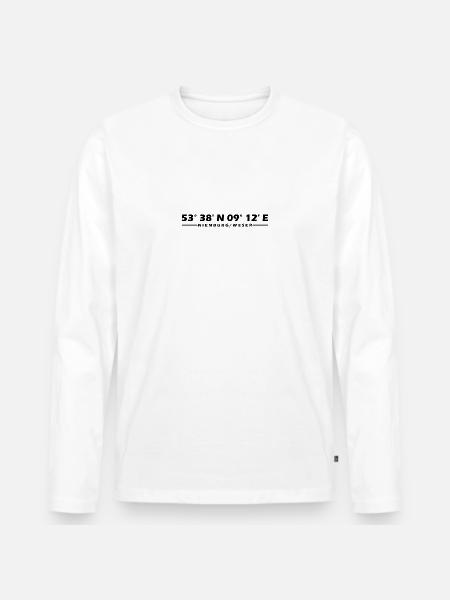 Nienburg/Weser coordinates - Men's Premium Organic Long Sleeve Shirt - white