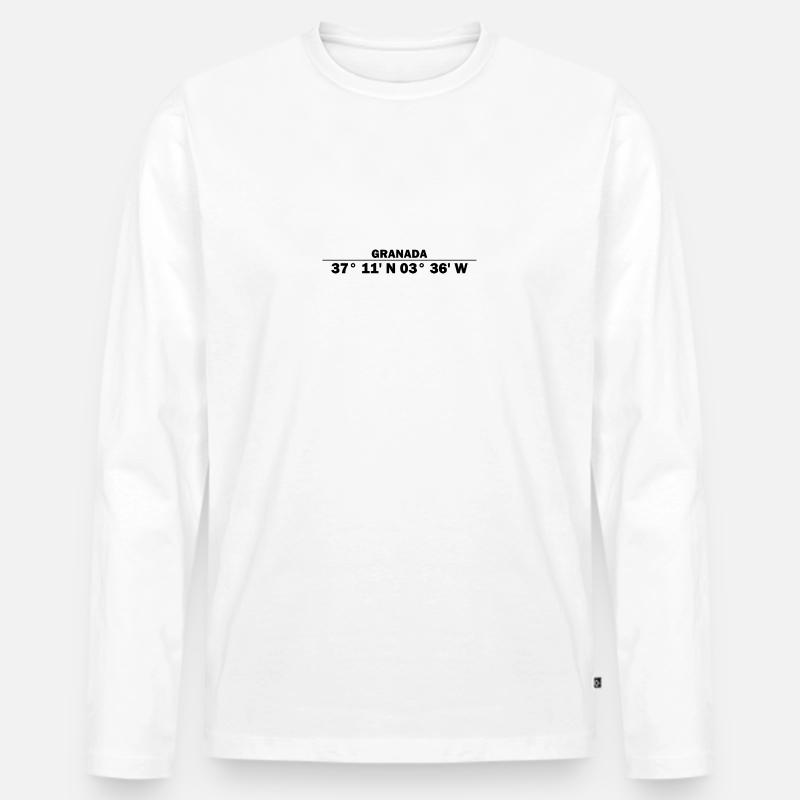 Granada coordinates - Men's Premium Organic Long Sleeve Shirt - white