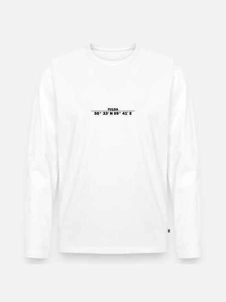Coordonnées de Fulda - T-shirt manches longues Premium bio Homme - blanc