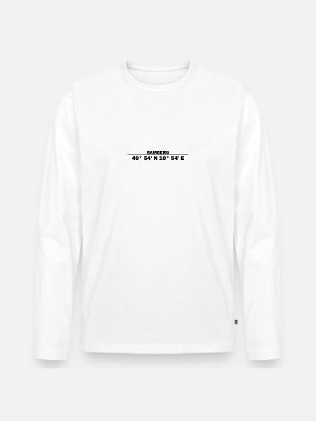 Bamberg coordinates - Men's Premium Organic Long Sleeve Shirt - white