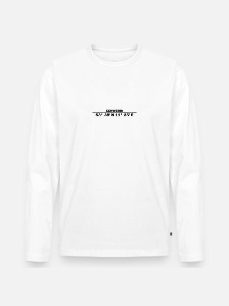 Schwerin coordinates - Men's Premium Organic Long Sleeve Shirt - white