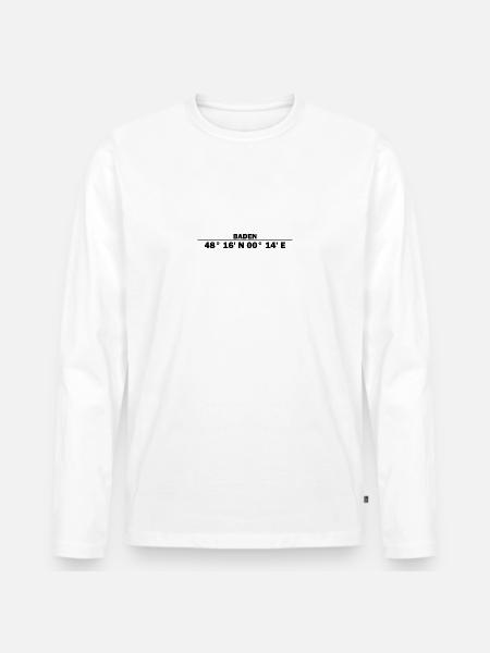 Baden coordinates - Men's Premium Organic Long Sleeve Shirt - white