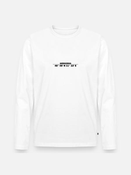 Germering coordinates - Men's Premium Organic Long Sleeve Shirt - white