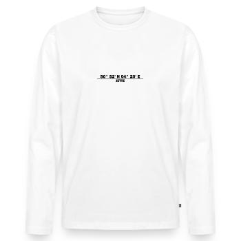 Jette coordinates - Men's Premium Organic Long Sleeve Shirt - white - Front - Nico (187cm)