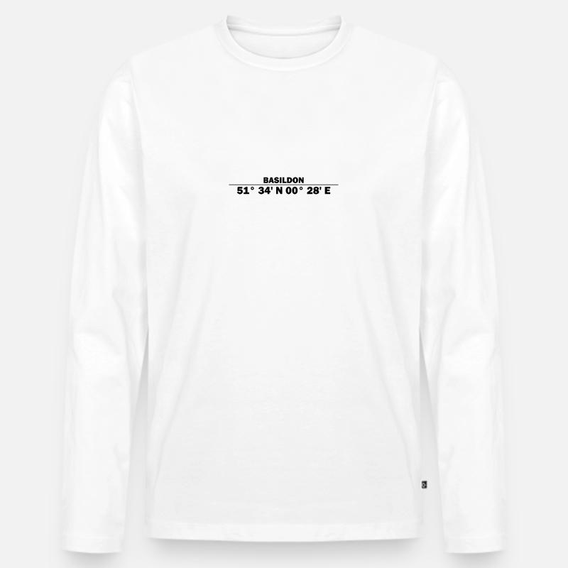 Basildon coordinates - Men's Premium Organic Long Sleeve Shirt - white