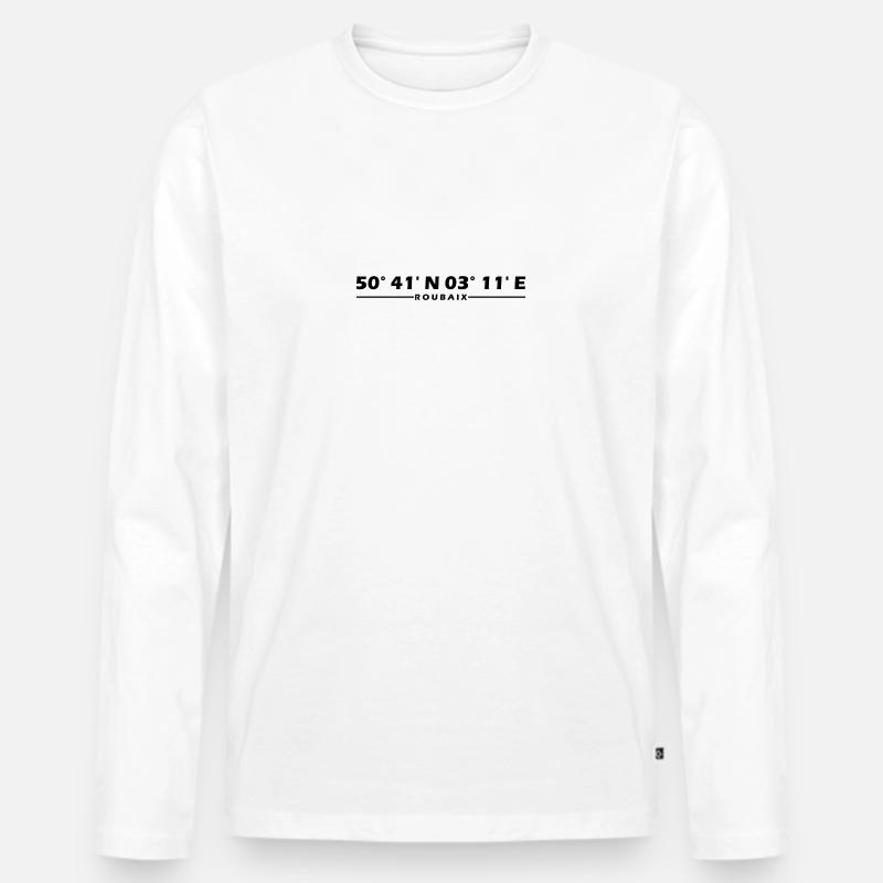 Roubaix coordinates - Men's Premium Organic Long Sleeve Shirt - white