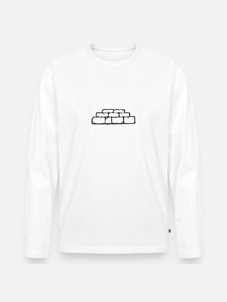 mur brique parpin - T-shirt manches longues Premium bio Homme - blanc