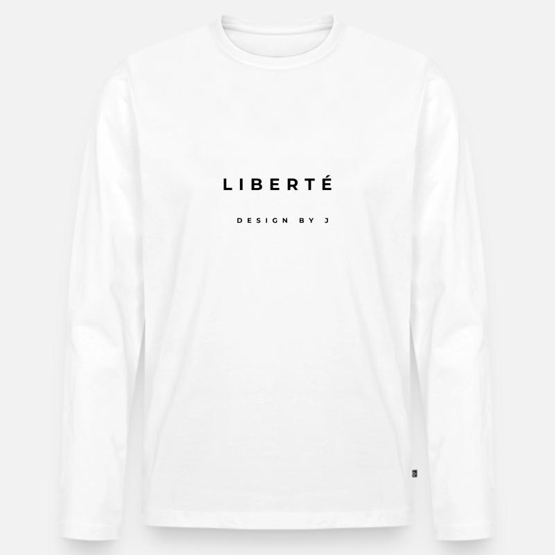 Liberté - Männer Premium Bio Langarmshirt - Weiß