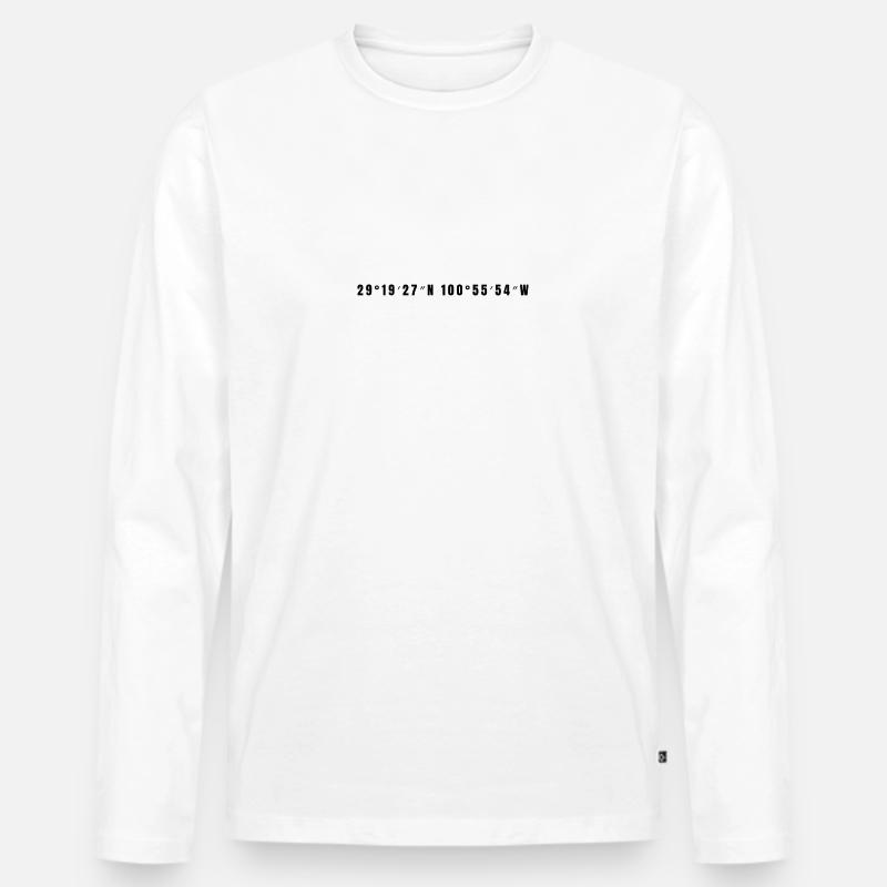 Ciudad Acuña Mexiko - Männer Premium Bio Langarmshirt - Weiß