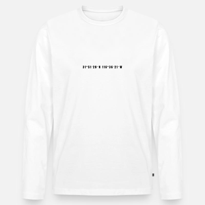Ensenada Mexiko - Männer Premium Bio Langarmshirt - Weiß