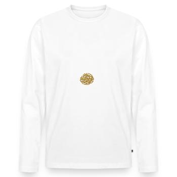 Daisy - Men's Premium Organic Long Sleeve Shirt - white - Front - Nico (187cm)