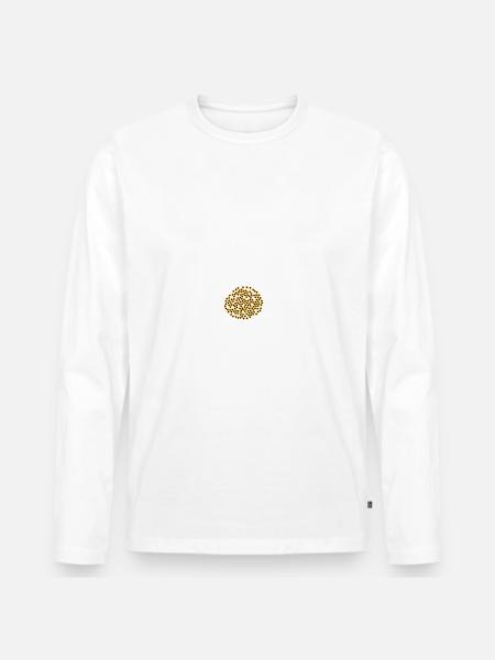 Gänseblümchen - Männer Premium Bio Langarmshirt - Weiß