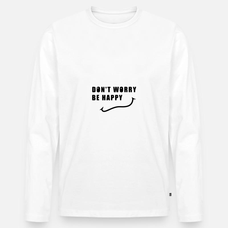 Sprüche - Männer Premium Bio Langarmshirt - Weiß