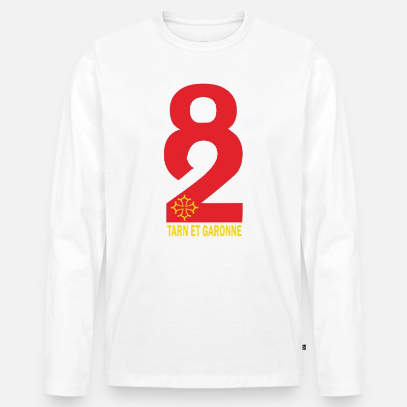 Tarn et Garonne - Männer Premium Bio Langarmshirt - Weiß