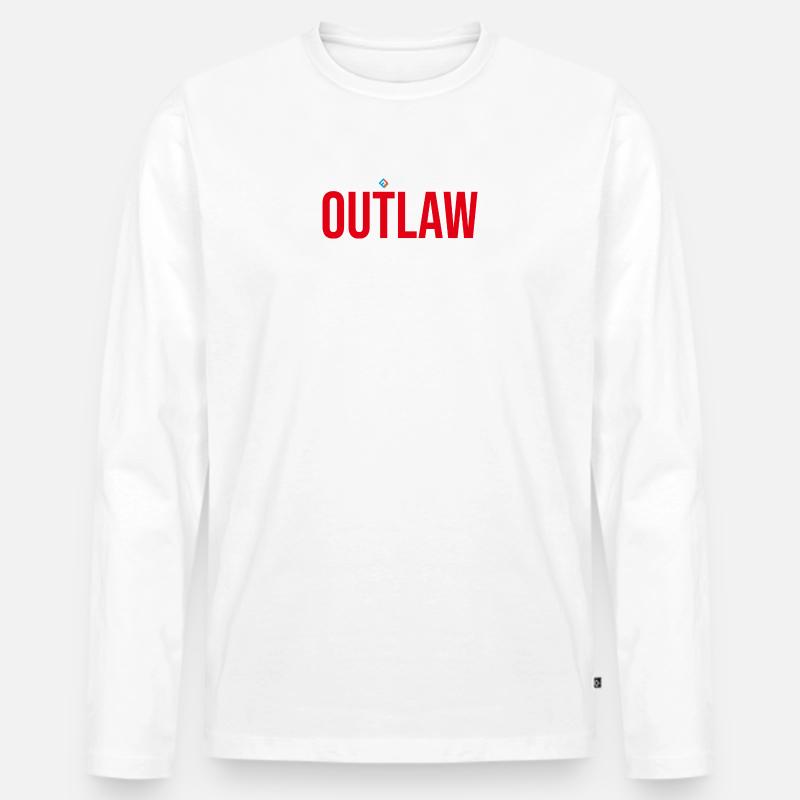 Ächten - Männer Premium Bio Langarmshirt - Weiß