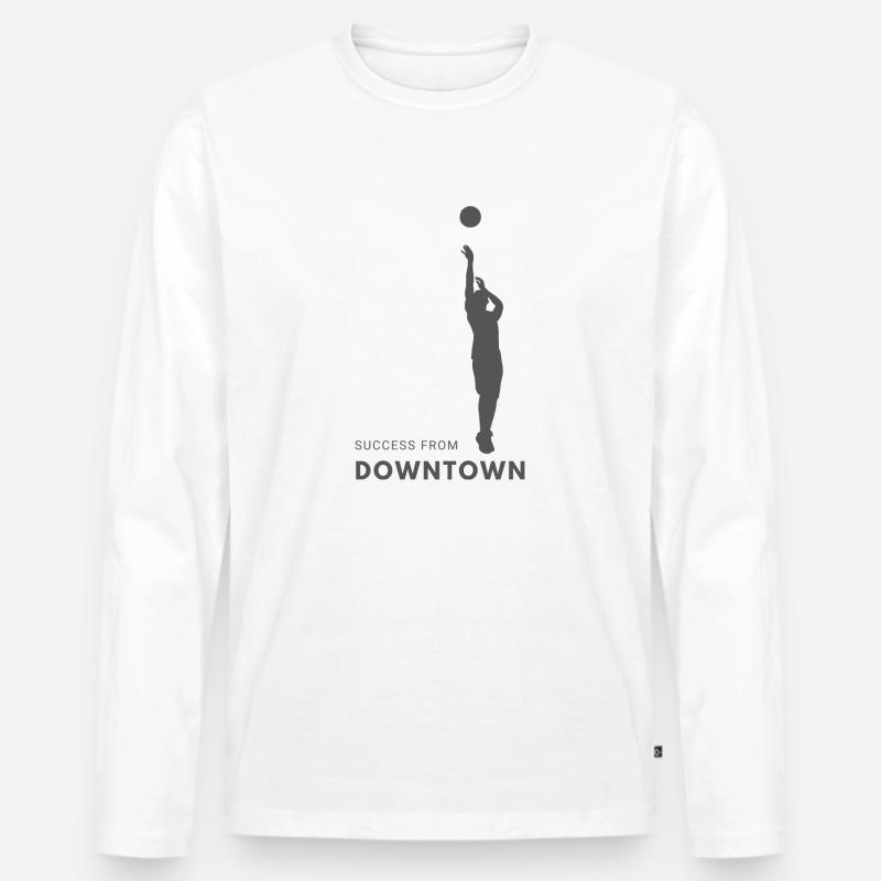 Succes from Downtown - Männer Premium Bio Langarmshirt - Weiß