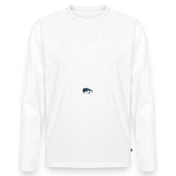 Diplôme du meilleur papa chauffeur de bus - T-shirt manches longues Premium bio Homme - blanc - Devant - Nico (187cm)