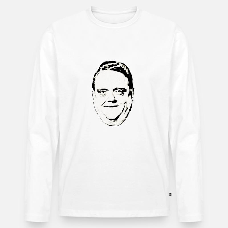 Johnny Bode - Männer Premium Bio Langarmshirt - Weiß