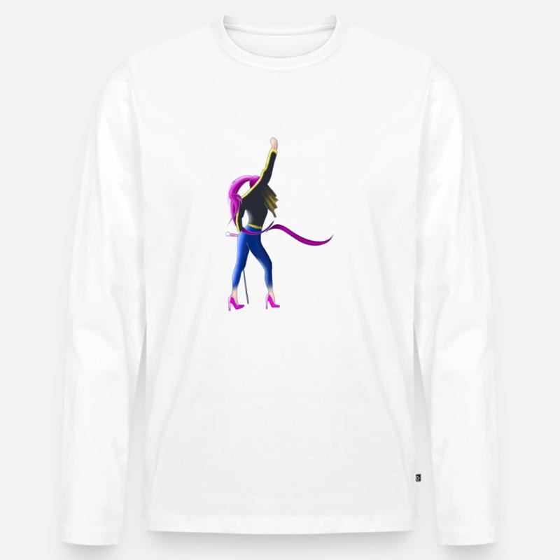 Queenstafiore - Männer Premium Bio Langarmshirt - Weiß