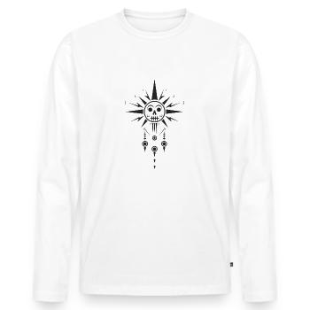 Spiritual Santeria Art for Believers and Fans - Men's Premium Organic Long Sleeve Shirt - white - Front - Nico (187cm)