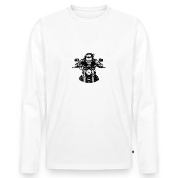 25th Birthday I've been going full throttle since 02/2000 - Men's Premium Organic Long Sleeve Shirt - white - Front - Nico (187cm)