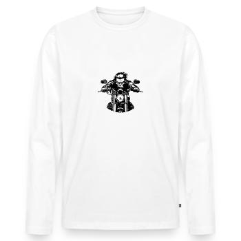 30. Geburtstag Ich gebe Vollgas seit 03/1995 - Männer Premium Bio Langarmshirt - Weiß - Vorne - Nico (187cm)