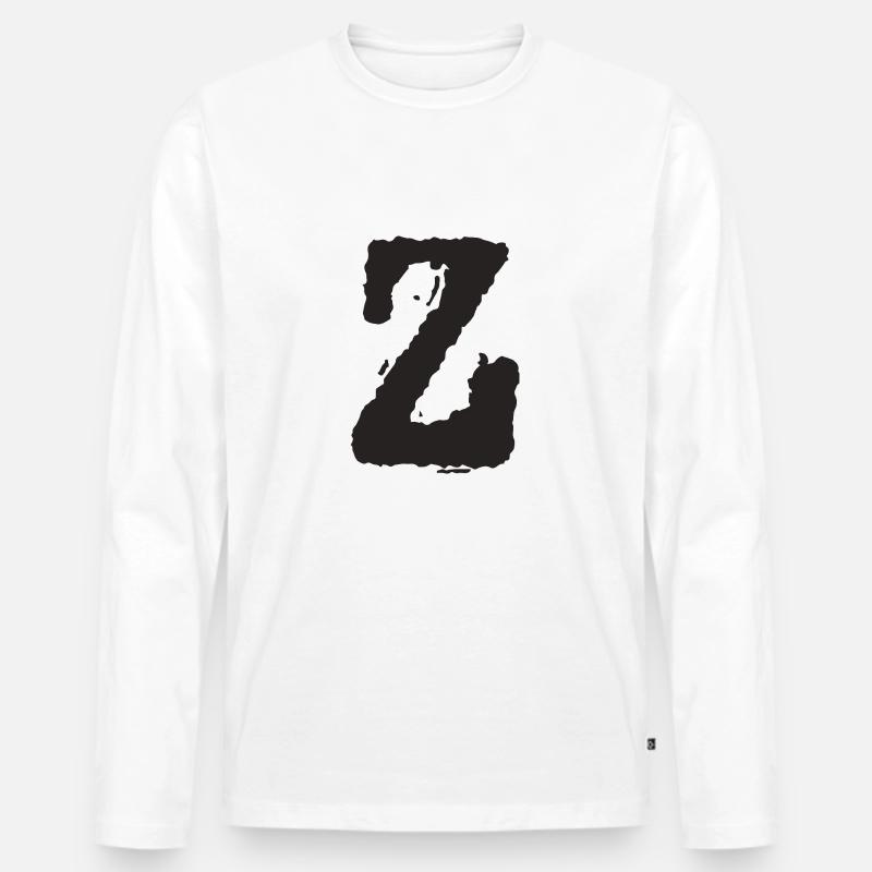 Z - Männer Premium Bio Langarmshirt - Weiß