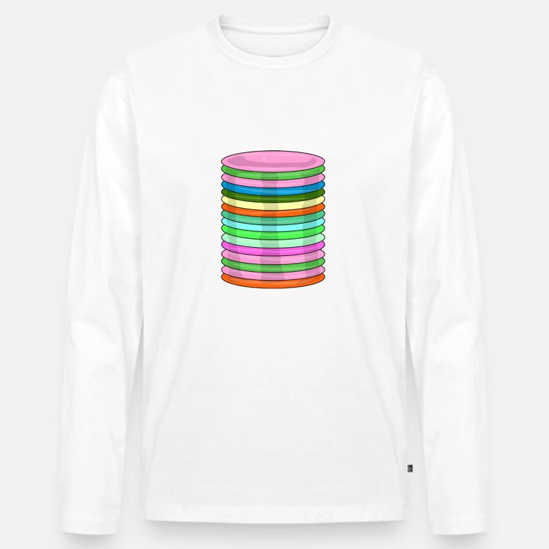 Frisbee Golf Disc Frisbee Discgolf - Männer Premium Bio Langarmshirt - Weiß