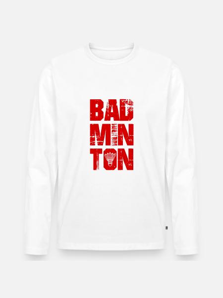 Badminton Sports - Men's Premium Organic Long Sleeve Shirt - white