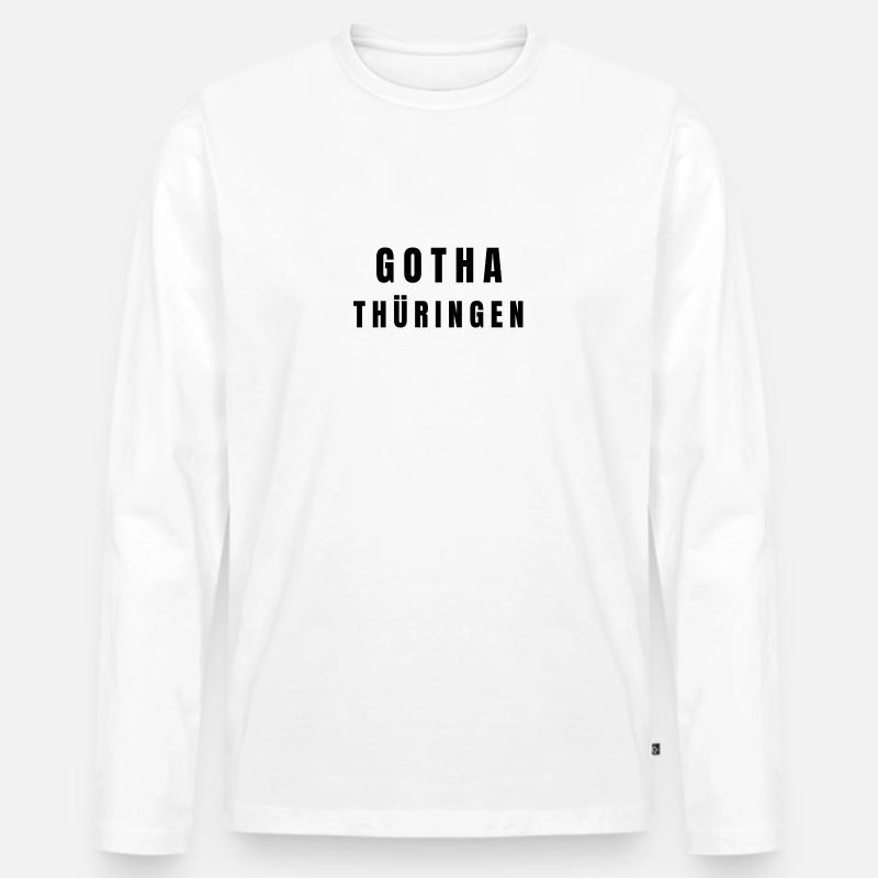 Gotha Thüringen - Männer Premium Bio Langarmshirt - Weiß