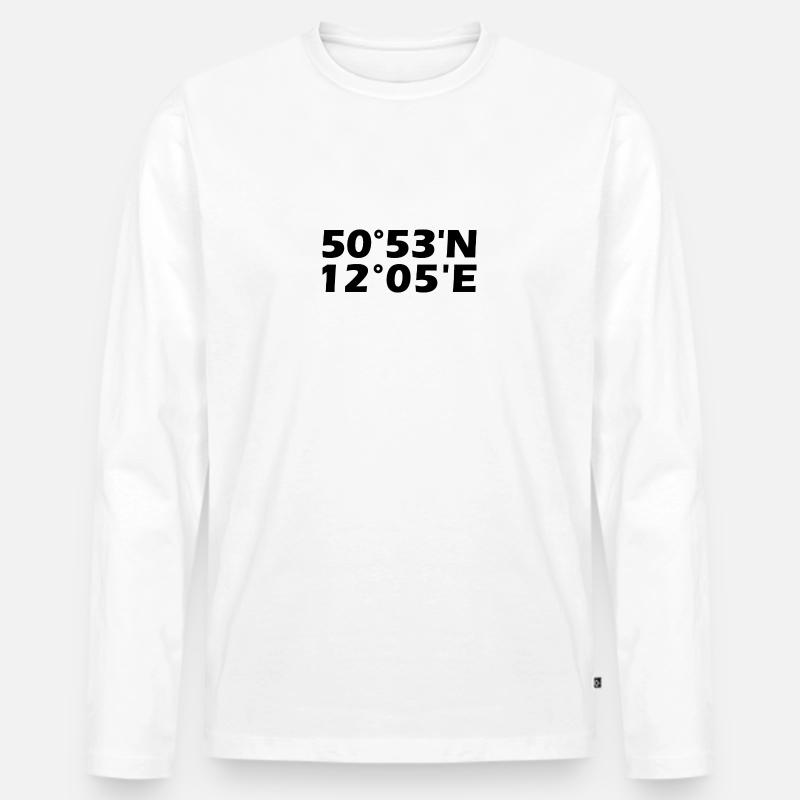 Gera coordinates - Men's Premium Organic Long Sleeve Shirt - white