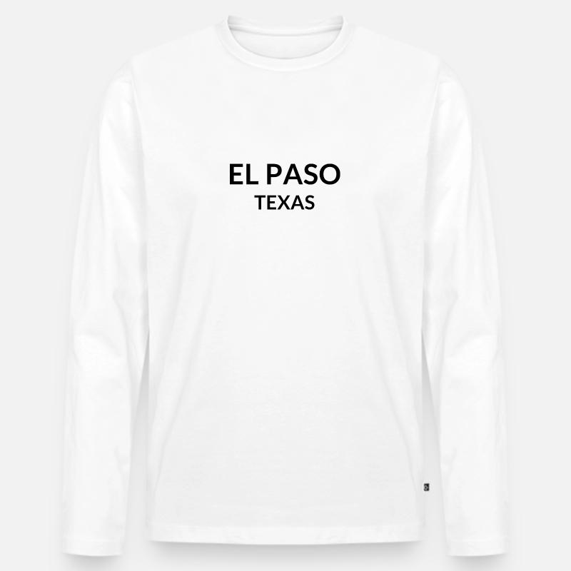 El Paso Texas USA - Männer Premium Bio Langarmshirt - Weiß