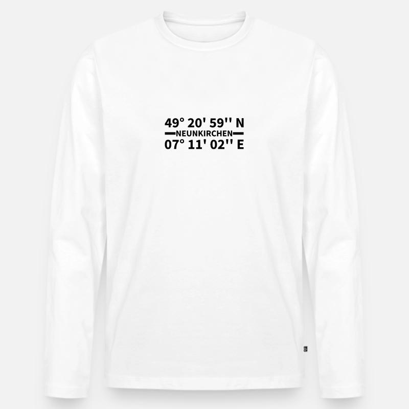 Neunkirchen coordinates - Men's Premium Organic Long Sleeve Shirt - white