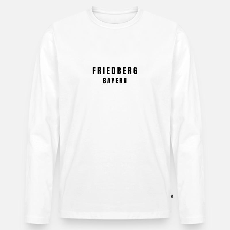 Friedberg Bayern - Männer Premium Bio Langarmshirt - Weiß
